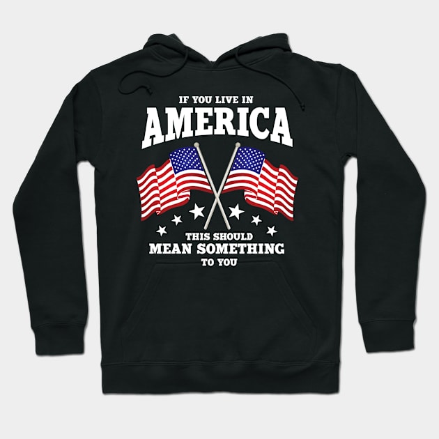 Proud to live in the USA Hoodie by MaikaeferDesign